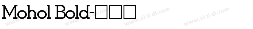 Mohol Bold字体转换